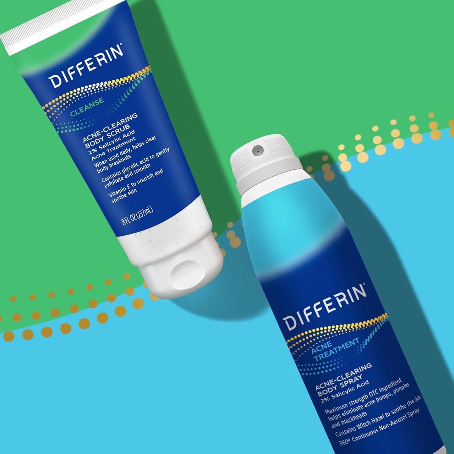 Differin Acne-Clearing Body Spray with Salicylic Acid – 2% SA, 360° Mist, 6 oz
