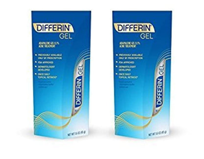 Differin Adapalene Gel 0.1% Acne Treatment — 45g x 2 (180-day supply) | Rx-Strength Retinoid