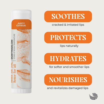 Dignity Coconuts Moisturizing Lip Balm – Fragrance-Free Vegan Set (5 x 4.4ml)