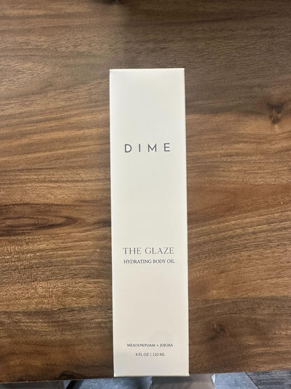 DIME Beauty Glaze Body Oil – Hydrating, Quick-Absorbing Argan + Jojoba Oil for All-Over Glow | 4 oz / 120 ml