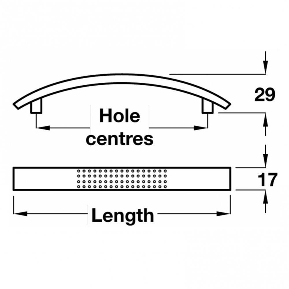 Dimpled Bow Cupboard Door Handle M4TEC Blairgowrie F4