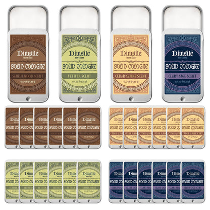 Dimsile 24-Piece Solid Cologne Gift Set – Travel-Size Men’s Fragrance Collection