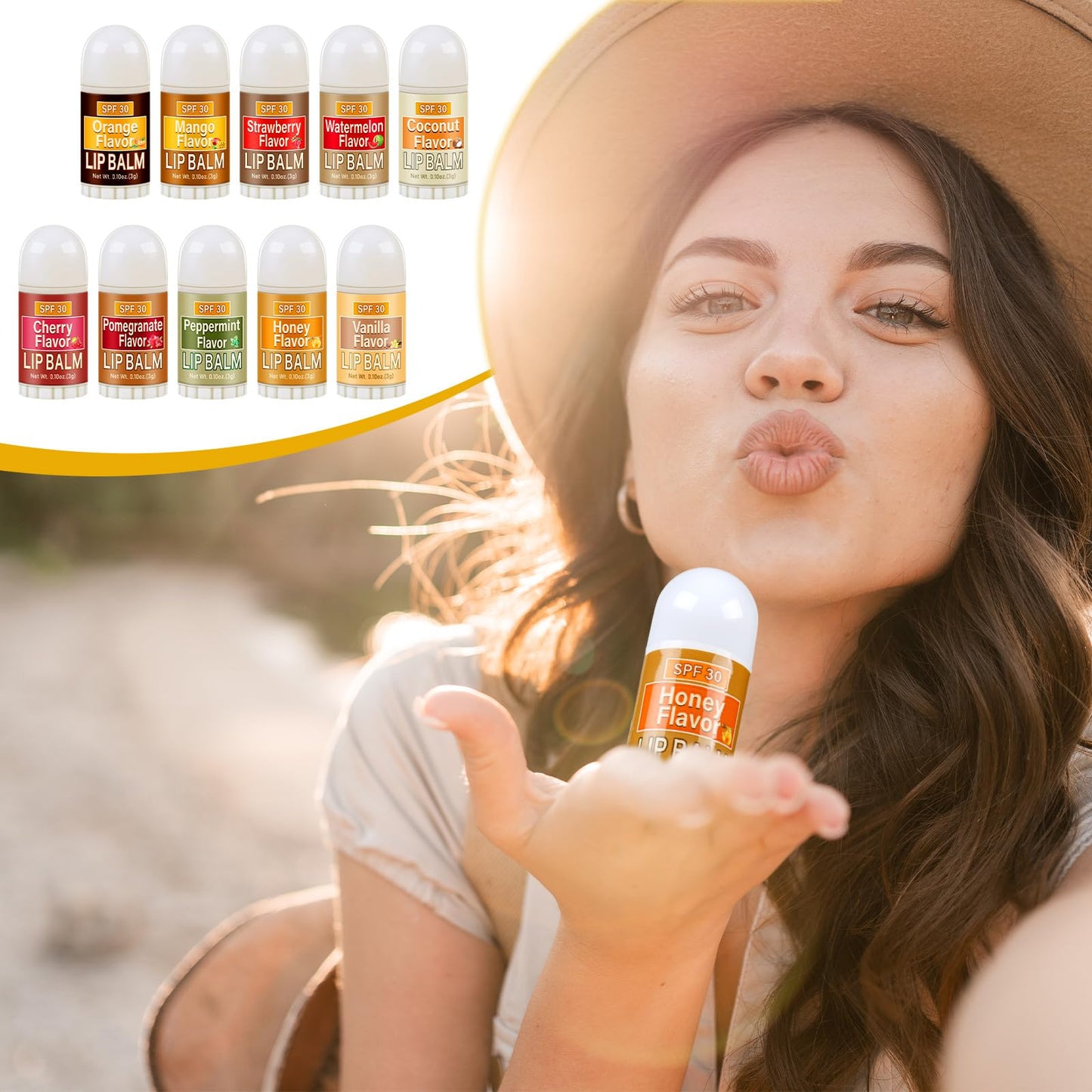 Dimsile 30 Pcs Mini Lip Balms SPF 30 – Assorted Flavors Bulk Gift Pack