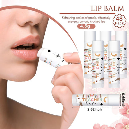 Dimsile 48-Set Christmas Teacher Gifts: Hand Cream, Lip Balm & Organza Bags