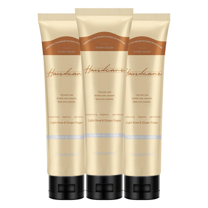 DincherBel 3-Pack Refreshing Hand Cream – Niacinamide (Vitamin B3) + Vitamin C, Light Rose & Ginger Sugar Scent, 2.33 oz Each