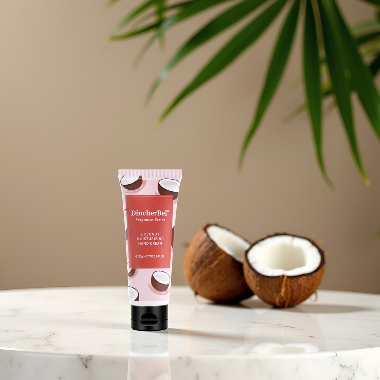DincherBel 100 Pack Coconut Hand Cream Bulk – Travel-Size, Non-Greasy Hydration 1 oz