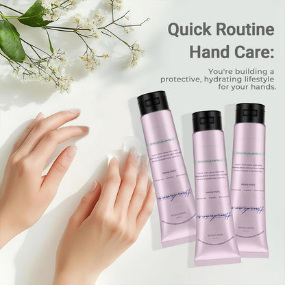 DincherBel Lotus Dream Hand Cream Gift Set – 3×75ml Travel-Size Tubes for Dry Hands
