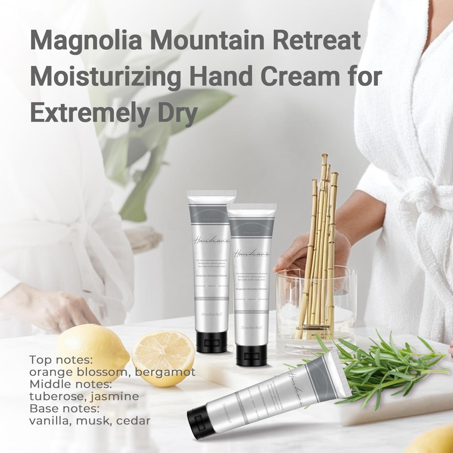DincherBel 3-Pack Advanced Fragrance Hand Cream – Magnolia Mountain Retreat Gift Set