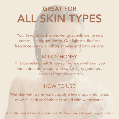 Dionis Goat Milk Bath Soap & Milk & Honey Shower Creme – 14.5oz (Pack of 1)