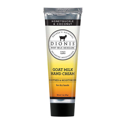 Dionis Goat Milk Hand Cream – Honeysuckle & Coconut Scent, 1 oz | Made in USA