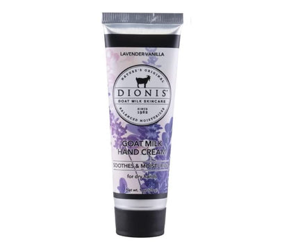 Dionis Goat Milk Hand Cream – Lavender Vanilla, 1 oz | USA Made, Cruelty-Free