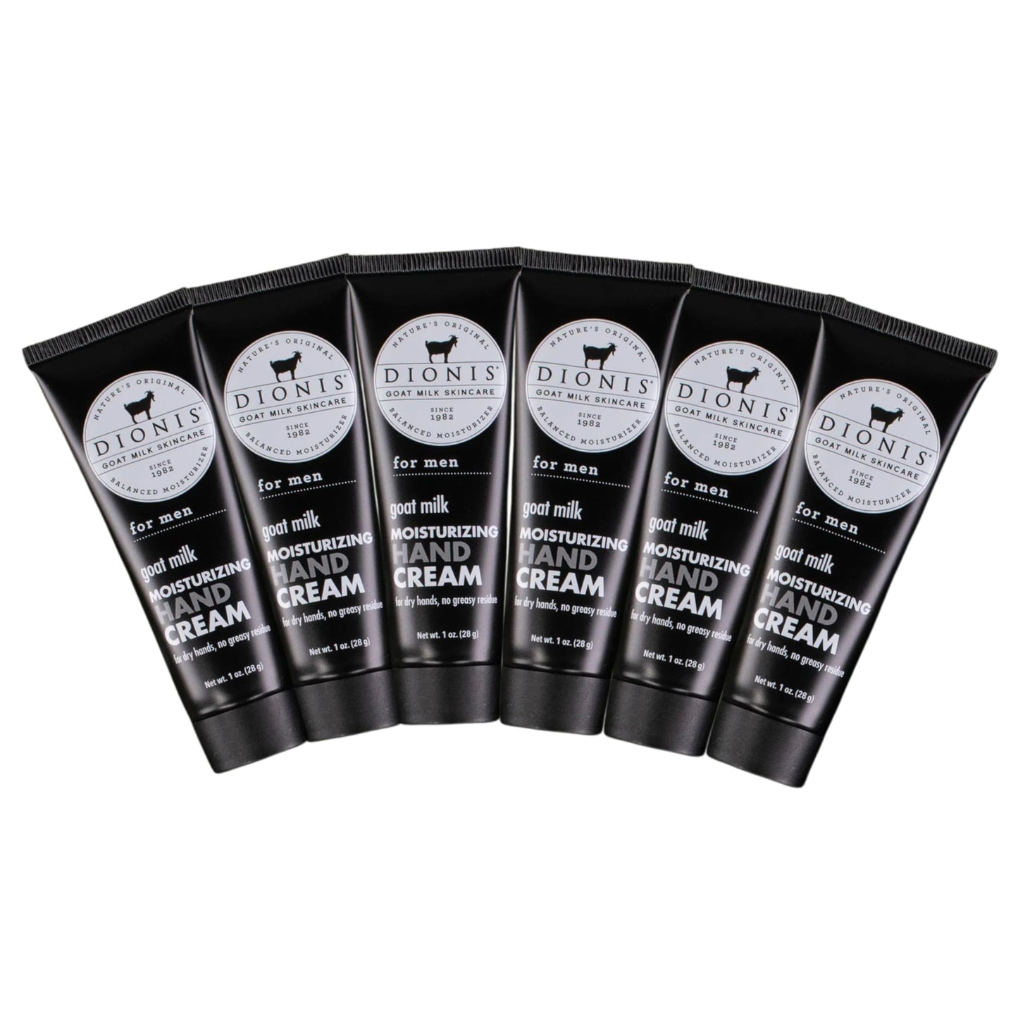 Dionis Goat Milk Hand Cream for Men – Fresh, Non-Greasy 1oz (Pack of 6)