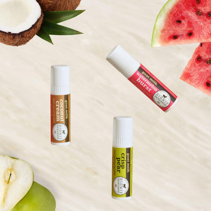 Dionis Goat Milk Lip Balm Fruity & Delicious 0.28 oz Pack of 3