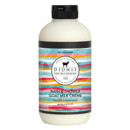 Dionis Goat Milk Sea Treasures Bath Soap & Shower Crème – Rich Hydration, Cruelty-Free (14.5 oz)