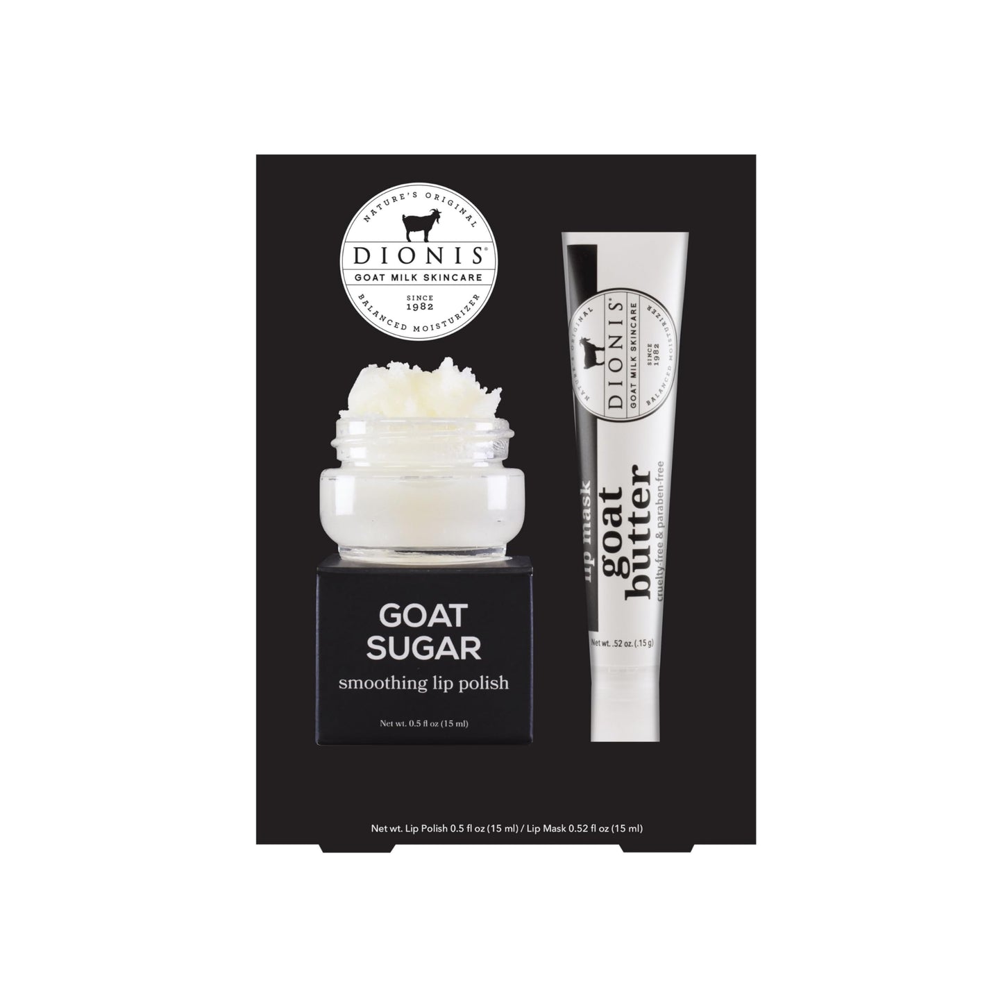 Dionis Goat Milk Lip Polish & Butter Lip Mask Duo – Pack of 2 | Lip Care Set