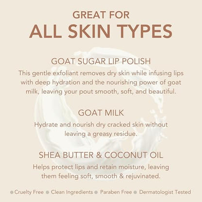 Dionis Goat Milk Sugar Lip Polish 0.5oz – Gentle Exfoliant & Hydration