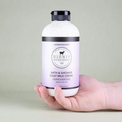 Dionis Lavender Blossom Goat Milk Bath Soap & Shower Crème | USA-Made, Cruelty-Free