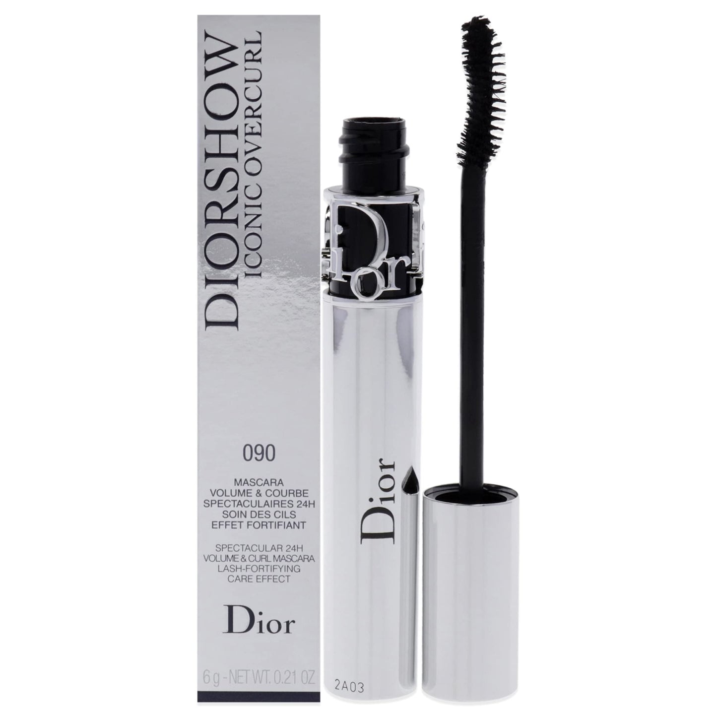 Dior Diorshow Iconic Overcurl Mascara – Curved Brush for Dramatic Lift (0.13 oz)