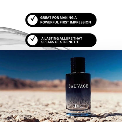 Dior Sauvage Eau de Toilette Splash Mini for Men – 0.34 oz / 10 ml Travel Size