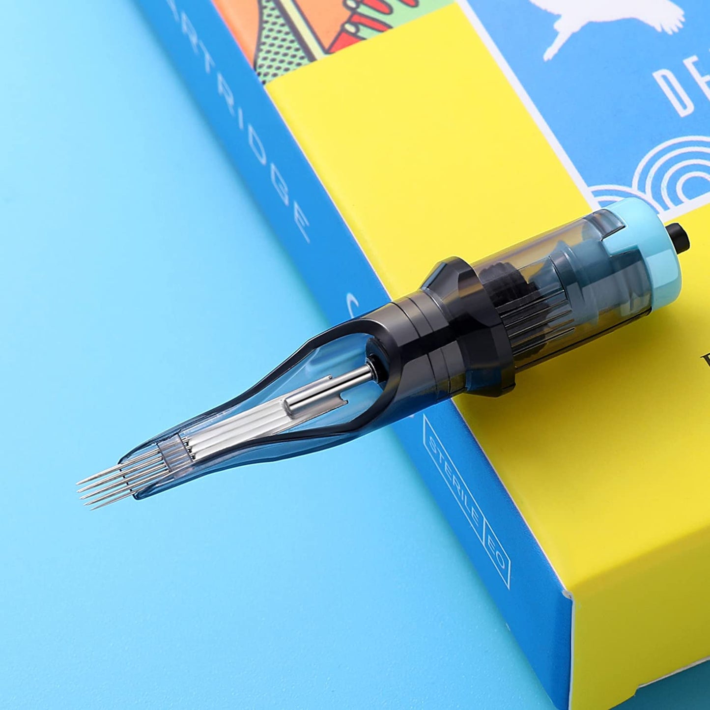 DISCOVER DEVICE 20pcs Disposable Tattoo Needle Cartridges with Membrane Safety – Curved Magnum 1211CM