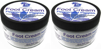 Diva Stuff Peppermint Piggies Foot Cream – Eucalyptus, Peppermint & Menthol (Pack of 2)
