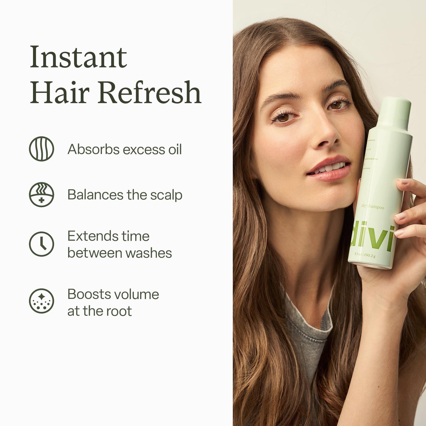 Divi Dry Shampoo Spray – Absorbs Oil, Refreshes Scalp