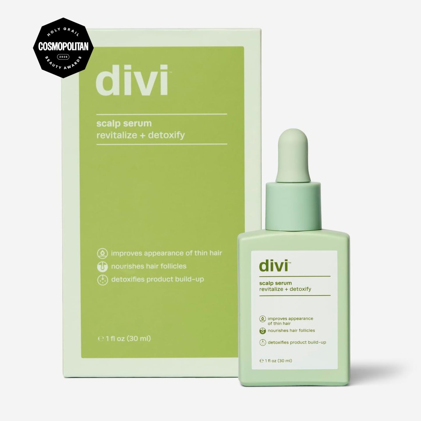 Divi Scalp Serum for Thinning Hair, 30ml — Clinically Tested, Nourishing Formula with Amino Acids, Caffeine & Rosemary Oil