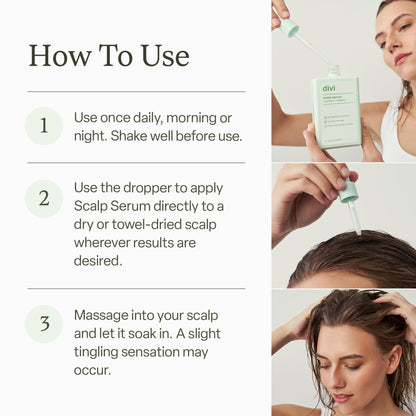 Divi Scalp Serum for Thinning Hair, 30ml — Clinically Tested, Nourishing Formula with Amino Acids, Caffeine & Rosemary Oil