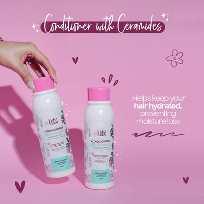 D'Luchi Kaba Ceramide Conditioner for Dry & Damaged Hair | Frizz Control & Color-Treated Care | 17oz