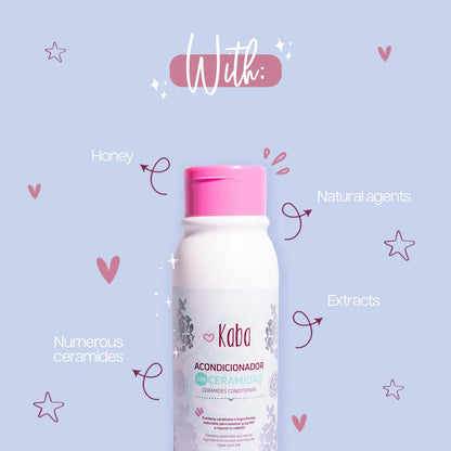 D'Luchi Kaba Ceramide Conditioner for Dry & Damaged Hair | Frizz Control & Color-Treated Care | 17oz