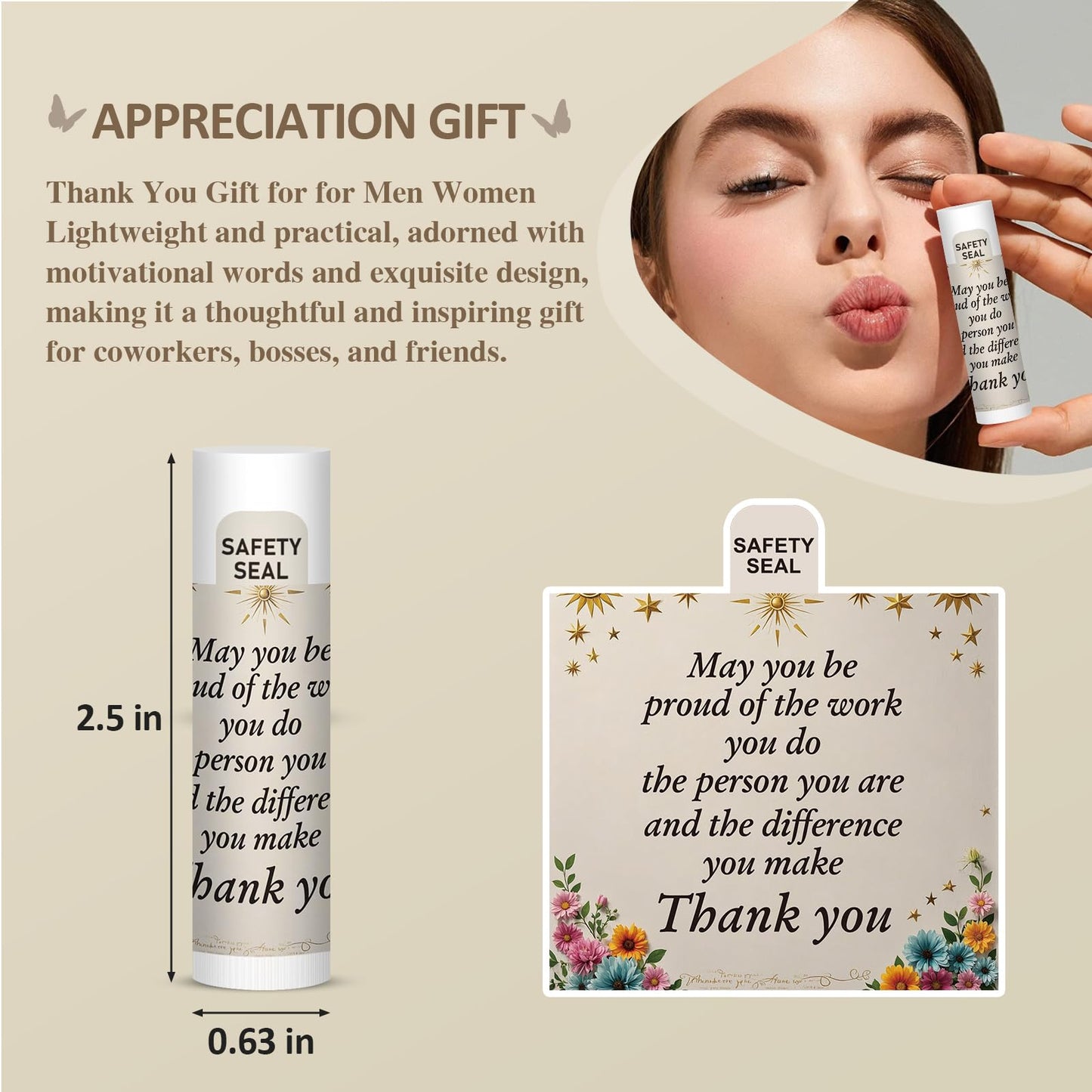 Dmsky Lip Balm 60 Pack - Bulk Employee & Volunteer Appreciation Gifts