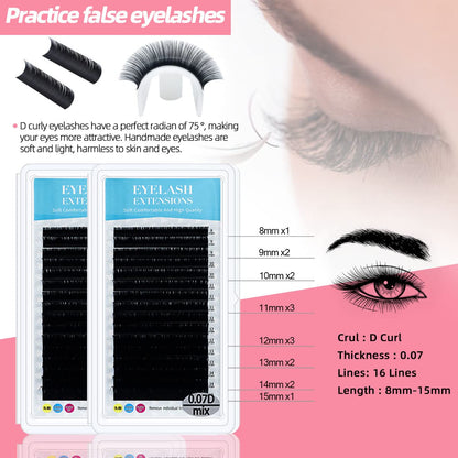 DNSGOOR Lash Extension Training Kit – Mannequin Head, USB Fan, Glue & Cleaner
