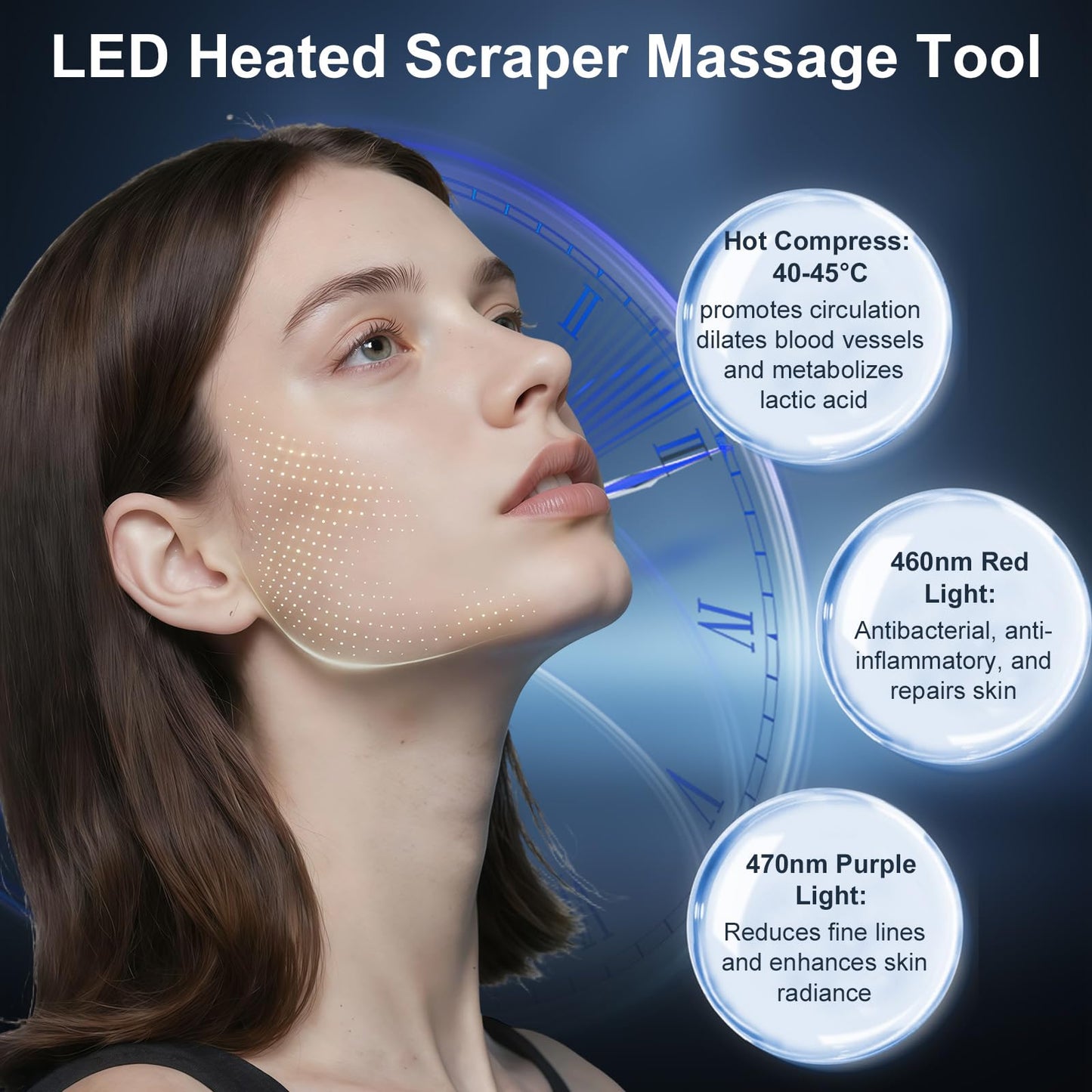 DOCEPERT Heated Muscle Scraper Tool – 2025 Upgraded Electric Gua Sha for Full-Body Massage, Light Care & Portable Self-Care