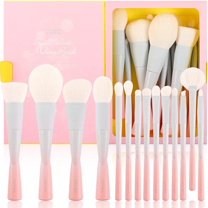Docolor 14-Piece Premium Synthetic Makeup Brush Set – Cruelty-Free, Eye & Face