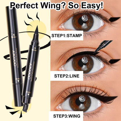 docolor Eyeliner Stamp – Double-Sided Winged Liner, Waterproof & Smudge-Proof (2pcs)