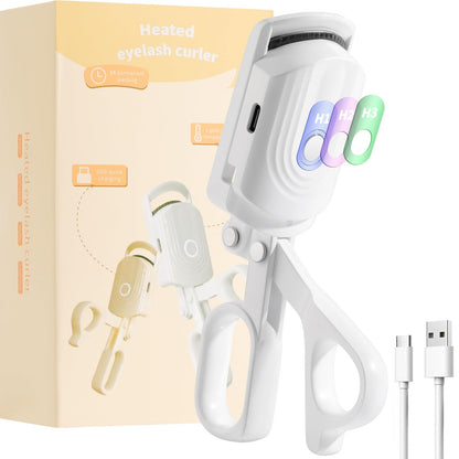 docolor Heated Eyelash Curler — Quick 10s Heat, 3 Temperature Modes, USB-C Rechargeable