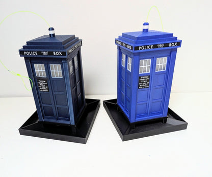 Doctor Who TARDIS Bird Seed Feeder, Handmade 3D Printed Bird Table, Police telephone box in Royal Blue or Navy , Whovian Gift Idea