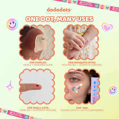Dododots Pimple Patches for Face – Butterfly, Cloud & Heart Hydrocolloid Acne Patches