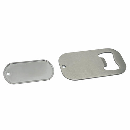 Dog Tag Shaped Stainless Steel Bottle Opener