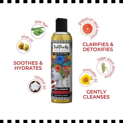 Dollylocks Clarifying Liquid Shampoo – Rosemary Peppermint Lemon | Paraben-Free, Plant-Based Dreadlock Care | 8oz