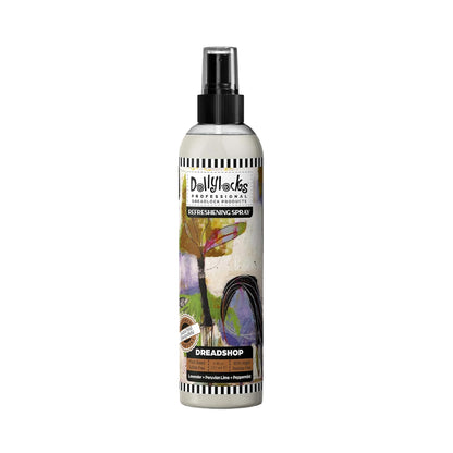 Dollylocks Refreshening Spray for Locs, Braids & Extensions — Lavender Lime Peppermint (8 oz) | Plant-based, Residue-free, Sulfate-free