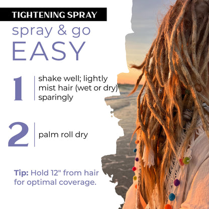 Dollylocks Sea Salt Texture Spray - Plant-Based, Residue-Free - Tighten Locs, 8oz