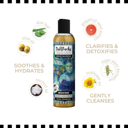 Dollylocks Claifying Liquid Shampoo Coconut Lime | Paraben-Free, Plant-Based, Vegan, Residue-Free Loc Care | All Hair Types | 8oz