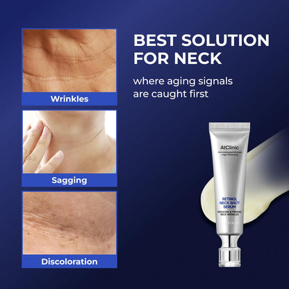 DOMINAS AtClinic Retinol Neck Shot Serum – Firming Neck Care with 5 Peptides & Vitamin C (1.01 fl oz)