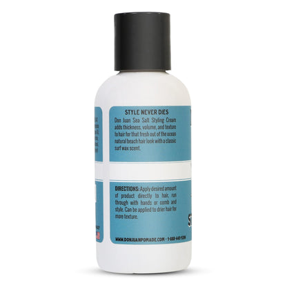 Don Juan Sea Salt Hair Styling Cream – Light Hold, Volume and Texture | 4 fl oz