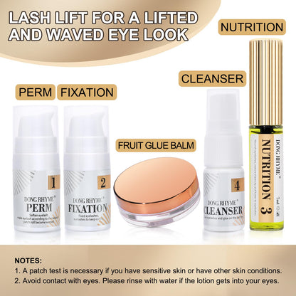 DONG RHYME Lash Lift Kit - At-Home Lash Perm & Brow Lamination Bundle
