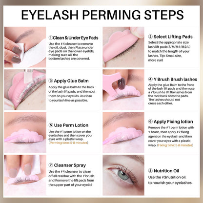 DONG RHYME Lash Lift Kit - At-Home Lash Perm & Brow Lamination Bundle