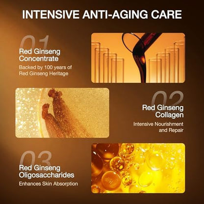 Donginbi Red Ginseng Power Repair Set – Hydrating Toner, Collagen Essence & Firming Oil