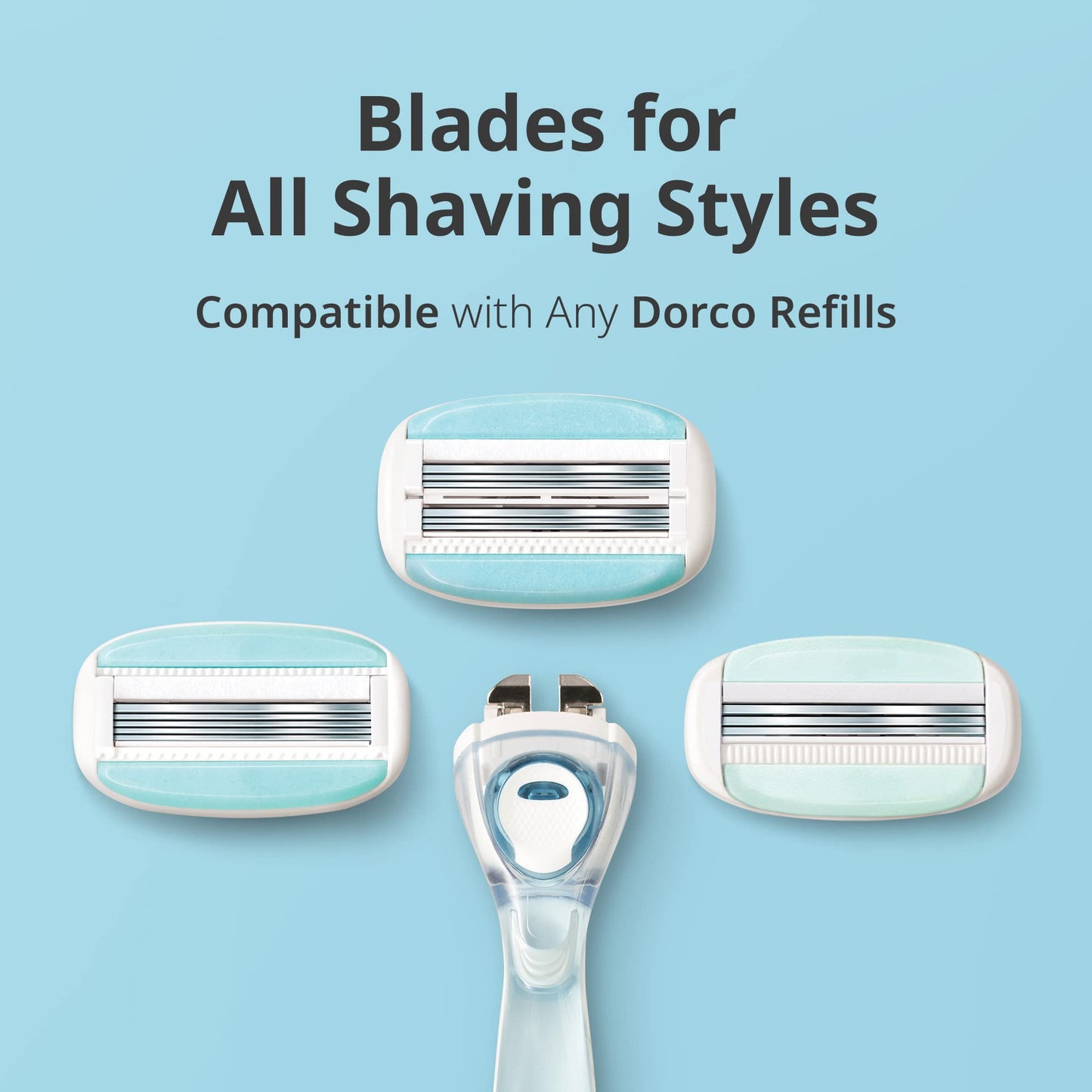 Dorco Eve6 Razor Set – 6-Blade Shave with Aloe Moisture Bar and Interchangeable Cartridges