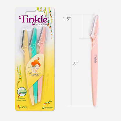 DORCO Tinkle Dermaplaning Tool 18ct – Safe Dermaplane Razor for Women (6 Packs of 3)